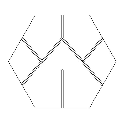Hexagon Arrow Wall Tile