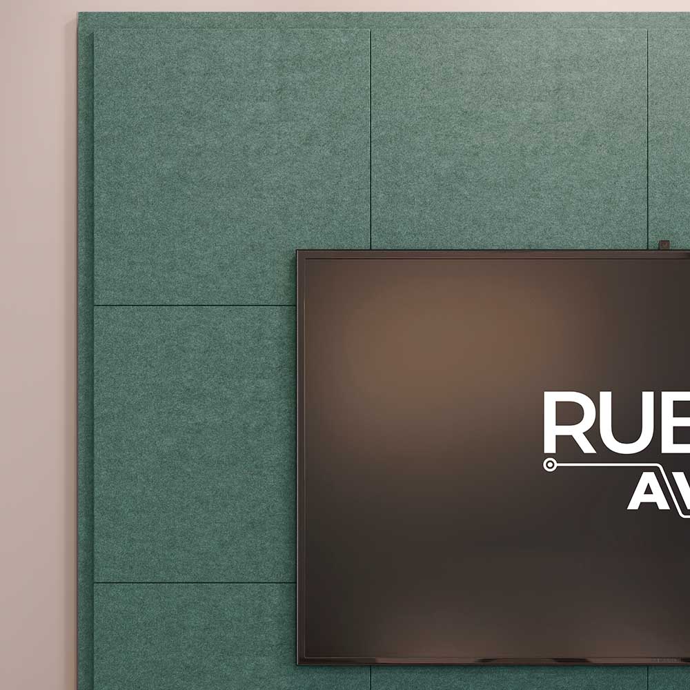 Close-up of Rubik AV modular acoustic tiles